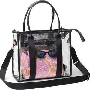 Large Clear Tote Bag Waterproof Durable Stadium Approved Crossbody
